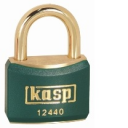 124 40mm Coloured Brass Padlock In Green K12440GRED