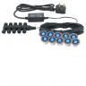 Saxby Lighting 13989 Ikon Round 45 10 Light Pre-Wired IP67 Outdoor LED Garden Decking Kit In Blue