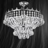 Searchlight 9113-39CC Versailles Chrome/Crystal Semi Flush 5 Light Chandelier