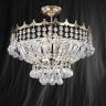 Searchlight 9113-39GO Versailles Gold Finish/Crystal Semi Flush 5 Light Chandelier