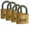 125 Premium Brass Padlocks - Quad Packs