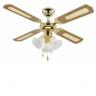 Global 42" Orlando Polished Brass 3 Light Ceiling Fan