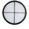 28W 2D Black Grill Bulkhead High Frequency IP65