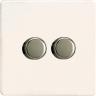 Varilight HDQ83S 2 Gang 400W 2-Way Push-On Push-Off Dimmer