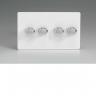 Varilight HDQ44S 4 Gang 250W 2-Way Push-On Push-Off Dimmer On A Twin Plate