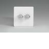 Varilight HDQ77S 2 Gang Low Load 2-Way Push-On Push-Off Dimmer