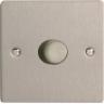 Varilight HFS3 1 Gang 400w 2 Way Push-On Push-Off Dimmer In Brushed Steel