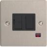Varilight XFS6NB 13A Switched Fuse Spur In Brushed Steel With Neon & Black Insert