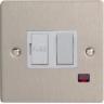 Varilight XFS6NW 13A Switched Fuse Spur In Brushed Steel With Neon & White Insert