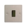 Varilight XFS20B 1 Gang 20A Double Pole Rocker Switch In Brushed Steel With Black Insert