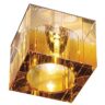 114962 Yudi Low Voltage Square Downlight In Amber And Clear