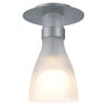 134211 Biba Plate In Silver Grey/Glass Satin Finish