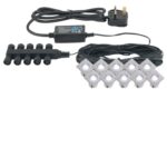 Saxby Lighting 13992 Ikon Square 30 10 Light Pre-Wired IP67 Outdoor Garden LED Decking Kit In White