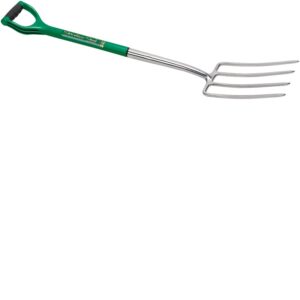 14419 Extra Long Stainless Steel Soft Grip Garden Fork With An Offset Handle