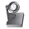 147761 Kalu II LED 3 Indoor LED Wall Light In Brushed Aluminium With A White LED