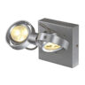 147772 Kalu II LED 2×3 Indoor LED Wall Light In Brushed Aluminium With Warm White LED’s