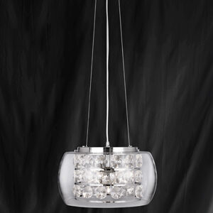 Searchlight 3810-10CC Safia Chrome/Glass 10 Light Ceiling Light