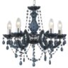 Searchlight 699-5AZ Marie Therese 5 Light Royal Blue Colour Chandelier