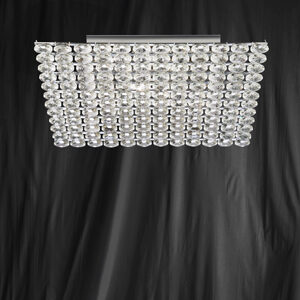 Searchlight 9175-5CC Safia Chrome/Crystal Square Ceiling Light