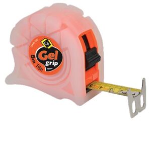 5M/16FT Gel Grip Tape Measure In Orange T3445-16O