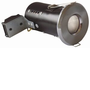 Satin Nickel IP65 Low Voltage Fire Rated Showerlight Kit