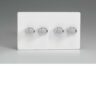 Varilight HDQ44S 4 Gang 250W 2-Way Push-On Push-Off Dimmer On A Twin Plate