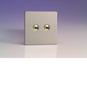 Varilight iDSS002S 2 Gang Slave For Remote Control / Touch Dimmer In Brushed Steel
