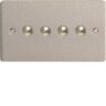 Varilight iFSS004 4 Gang Slave For Remote Control / Touch Dimmer (Twin Plate) In Brushed Steel