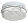 IP65 28w 2D High Frequency Round Polycarbonate Bulkhead Light In White/Prismatic