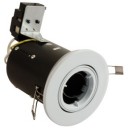 White Die-Cast GU10 Adjustable Fire Rated Downlighter