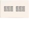 Varilight XDQ96S 6 Gang 10A 1 Or 2 Way Rocker Switch (On A Twin Plate)