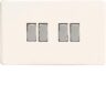 Varilight XDQ9S 4 Gang 10A 1 Or 2 Way Rocker Switch (On A Twin Plate)