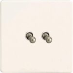 Varilight XDQT2S 2 Gang 10A 1 Or 2 Way Toggle Switch