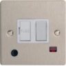 Varilight XFS6FONW 13A Switched Fuse Spur In Brushed Steel With Neon & Flex Outlet With White Insert