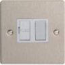 Varilight XFS6W 13A Switched Fuse Spur In Brushed Steel With White Insert