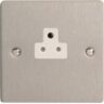 Varilight XFSRP2AW 1 Gang 2A Round Pin Socket In Brushed Steel With White Insert