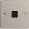 Varilight XFSTMB 1 Gang Telephone Master Socket In Brushed Steel With Black Insert