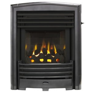 Valor 0596351 Petrus Slimline Homeflame Gas Fire In A Black Chrome Finish