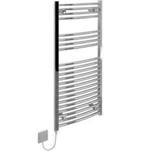 Kudox KTR250STDCHR Curved Electric Ladder Towel Rail In Chrome