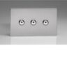 Varilight IJDSI103S V-Pro IR 3 Gang 1 Way Screwless Remote Control Master LED Touch Dimmer 0-100w