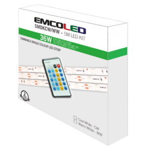Emco SMDKWW 5 Metre Flexible LED Tape Kit In Warm White 3000K
